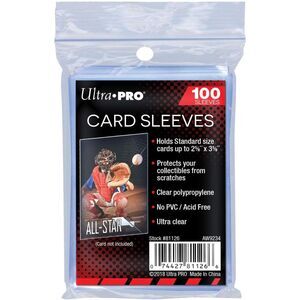 Penny Sleeves Clear Soft Sports or Gaming Card Sleeves, 100ct (2.5" × 3.5")